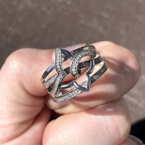 1.9 CTW Genuine Natural Diamond Butterfly Pave Ring • Size 8